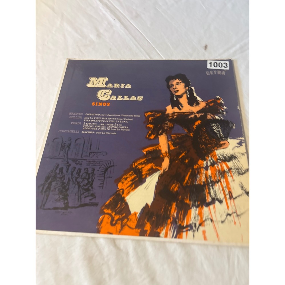 Cetra Maria Callas Sings Vinyl Record LP 12" Black Good Opera Arias A-50175